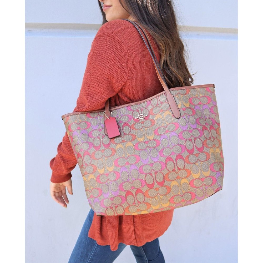 Coach LGBTQ Pride Rainbow City Tote Redwood